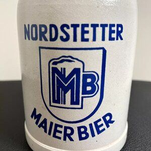 German Vintage Pottery Mug Hand Made Nordstetter Maier Bier West Germany